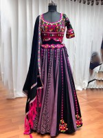 Multicolor Viscose Rayon Readymade Navratri Lehenga Choli